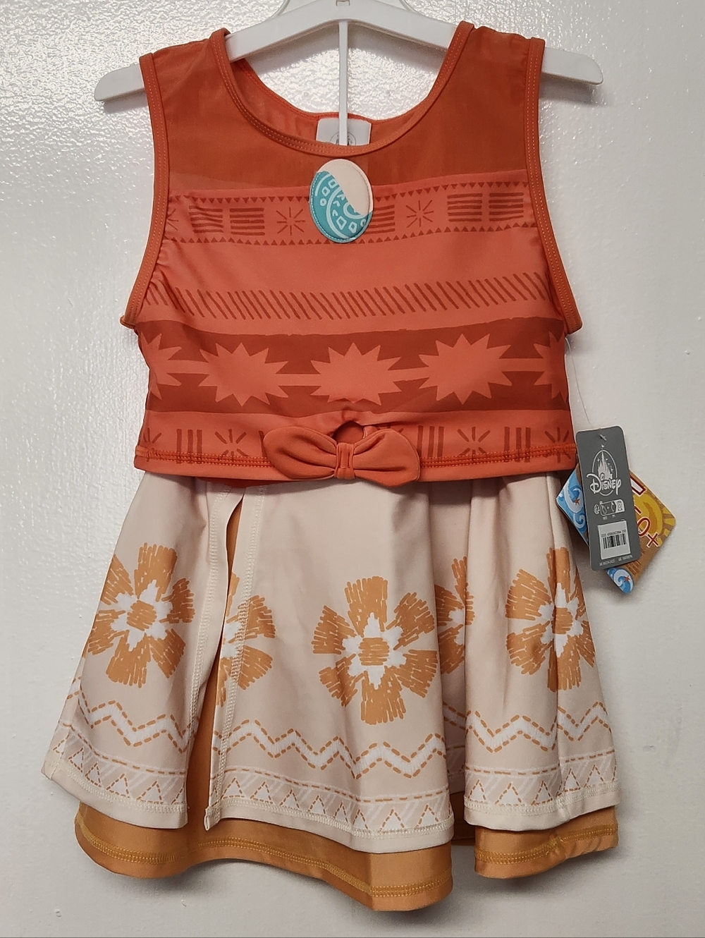 Girls Moana Swim Suit Disney Size 9 / 10 2 Piece Bathing Suit